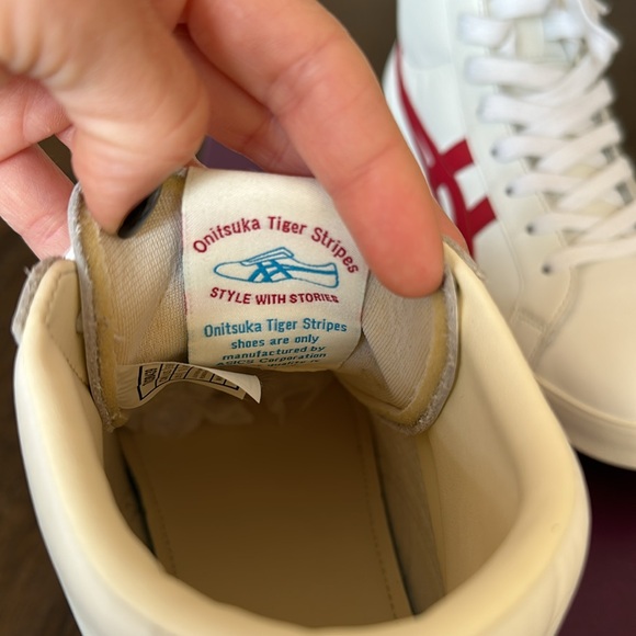 Onitsuka Tiger Fabre Hi NM white classic red new in box size euro 40.5 - Picture 3 of 12